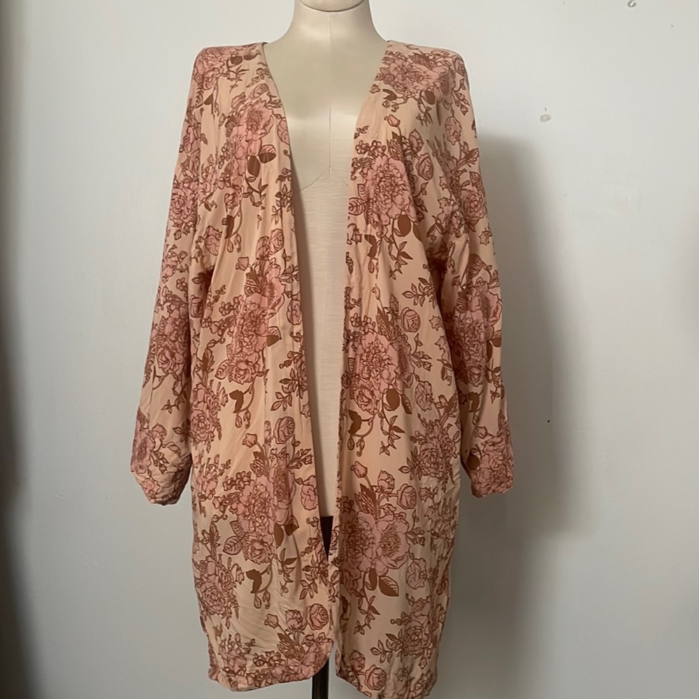 Night Tiger Peach Kimono